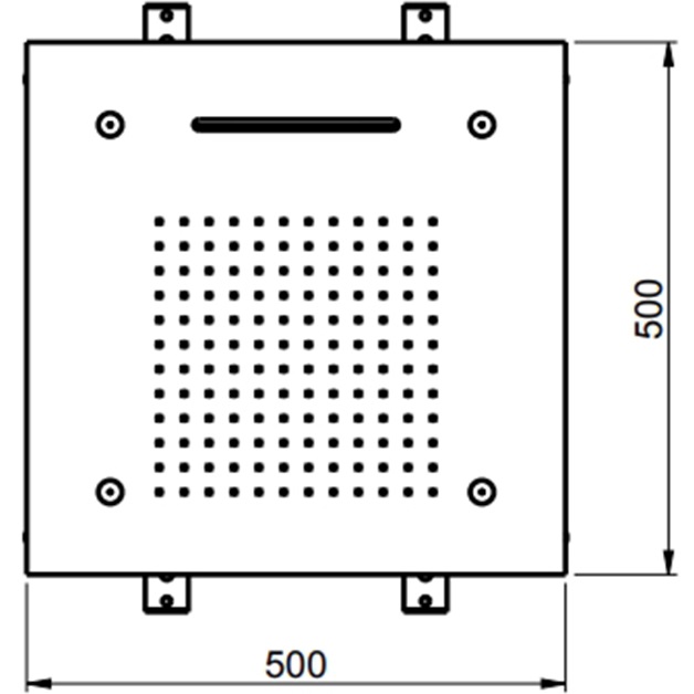Верхний душ встраиваемый Almar E044139.MS 50х50 (нержавеющая сталь)