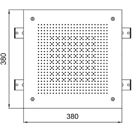 Верхний душ встраиваемый Almar E044282.MS 38х38 (нержавеющая сталь)