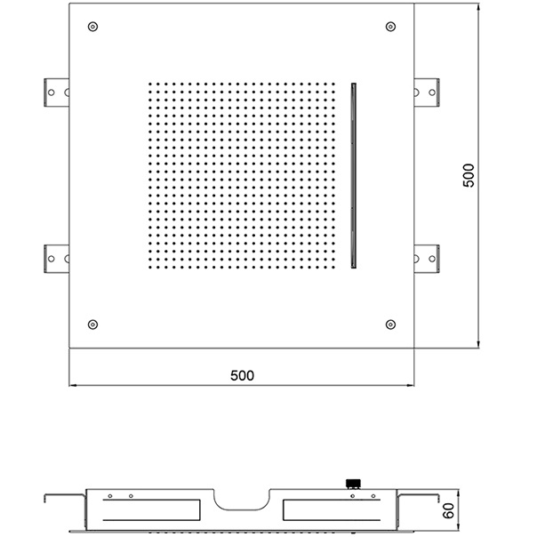 Верхний душ встраиваемый Almar Velvet Rain E044280.BS 49.8x49.8 (нержавеющая сталь брашированная)