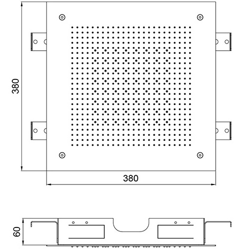 Верхний душ встраиваемый Almar Velvet Rain E044282.HB 38x38 (латунь брашированная)