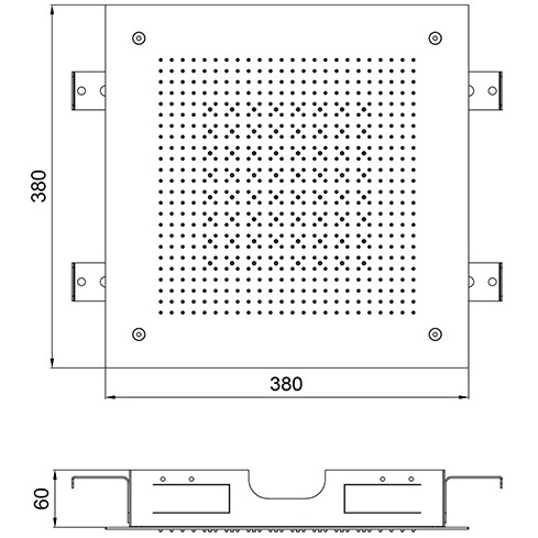 Верхний душ встраиваемый Almar Velvet Rain E044282.BS 38x38 (нержавеющая сталь брашированная)
