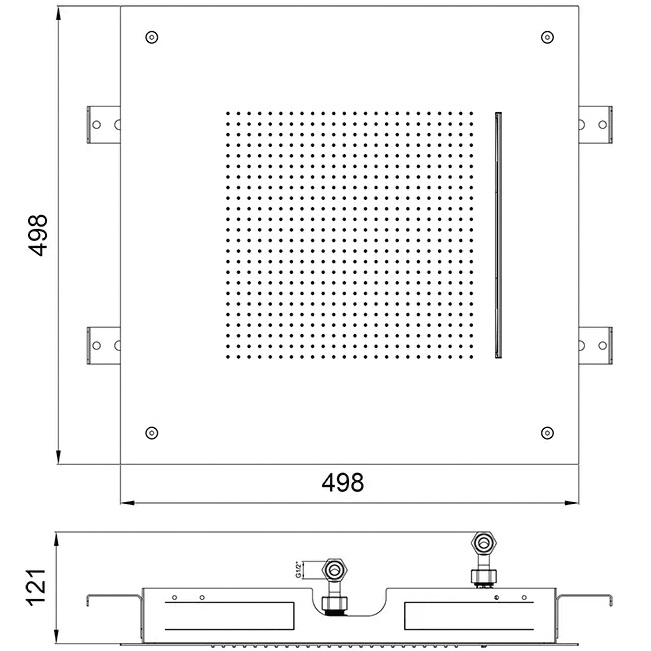 Верхний душ встраиваемый Almar Velvet Temptation E044280.AB 49.8x49.8 (черный)