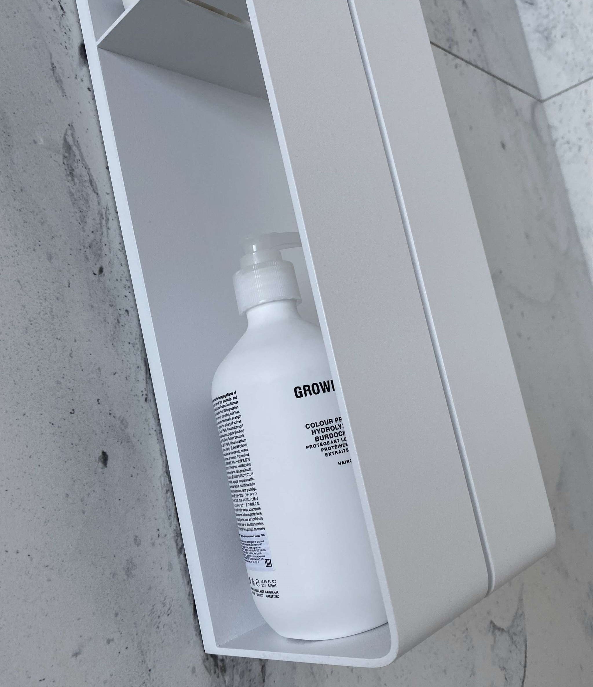 Вертикальная полка Tezza Invis Flex 100 см (белый), ширина 20 см