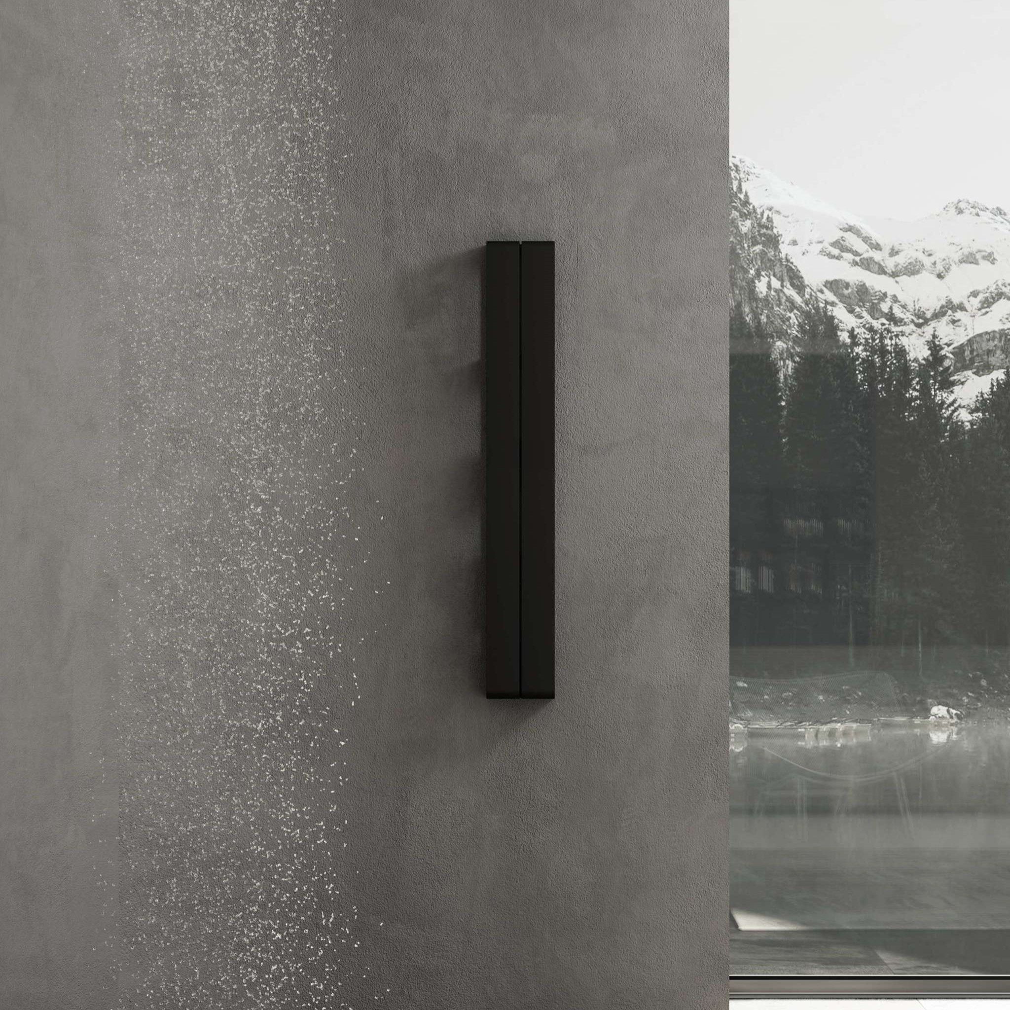 Вертикальная полка Tezza Invis Flex 130 см (черный), ширина 20 см