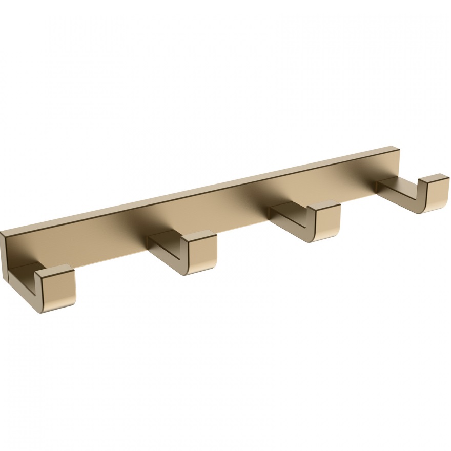 Вешалка для ванной на 4 крючка Abber Westen AA1751G (золотой матовый)