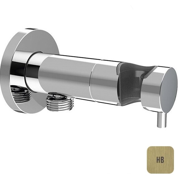 Вывод для шланги с держателем и прогрессивным смесителем Almar E183002.HB (латунь брашированная)