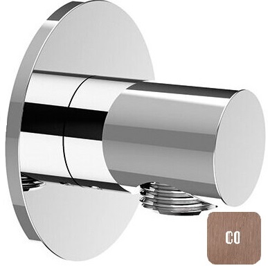 Вывод из стены для душевой лейки Almar E095040.CO (медь брашированная)