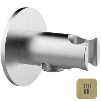 Вывод из стены с держателем для душевой лейки Almar E095032.HB316 (латунь брашированная)