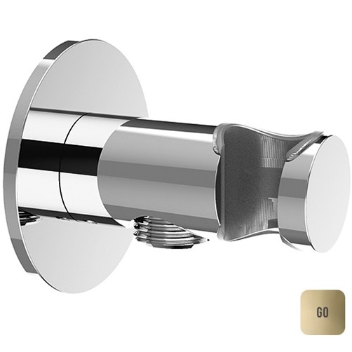 Вывод из стены с держателем для душевой лейки Almar E095037.GO (золотой)