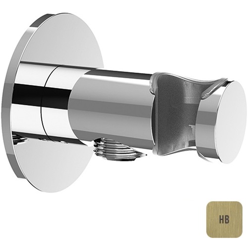 Вывод из стены с держателем для душевой лейки Almar E095037.HB (латунь брашированная)