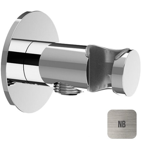Вывод из стены с держателем для душевой лейки Almar E095037.NB (никель брашированный)
