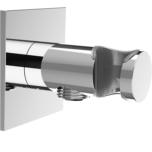 Вывод из стены с держателем для душевой лейки Almar E095039.CR (хром)