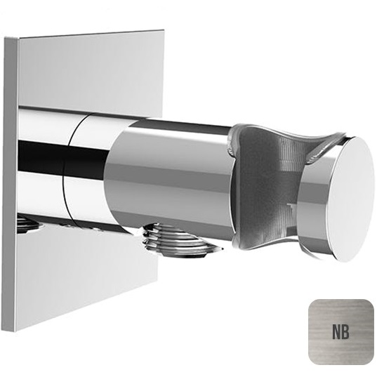 Вывод из стены с держателем для душевой лейки Almar E095039.NB (никель брашированный)
