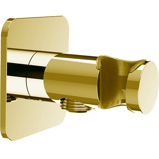 Вывод из стены с держателем для душевой лейки Almar E095041.GO (золотой)