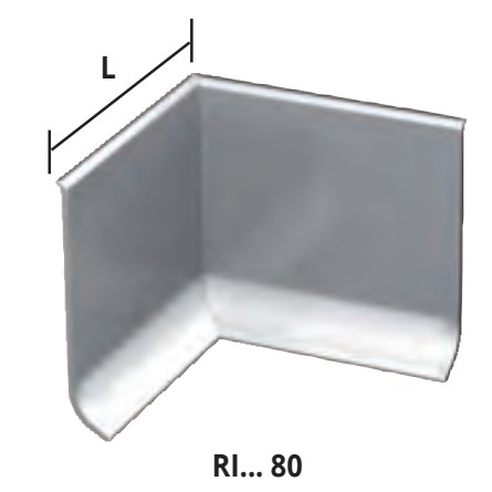 Внутренний угол Progress Profiles Плинтус 80 RIAC 80 (нерж. сталь), полированный