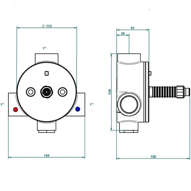 Внутренняя часть термостата 80 л/мин THG Tous Styles G00-A00-8300