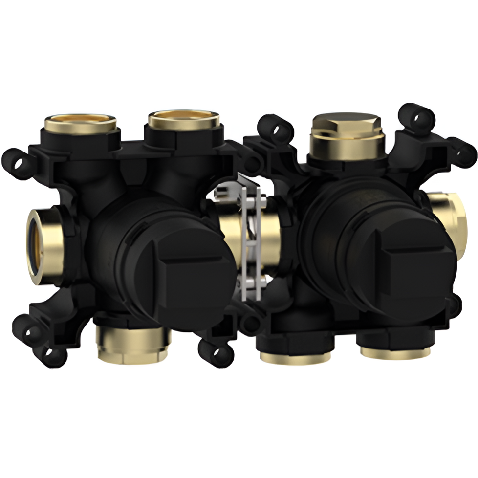 Встраиваемая часть однорычажного смесителя с переключателем на 3 положения Almar Modula E186902