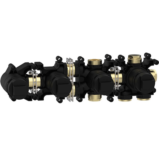 Встраиваемая часть однорычажного смесителя с переключателем на 3 положения Almar Modular E169005