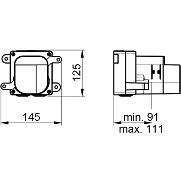 Встраиваемая часть термостатического смесителя Almar High Flow E174501