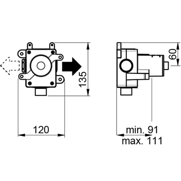 Встраиваемая часть запорного вентиля Almar High Flow E175501