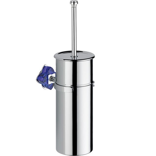 Ёршик для туалета подвесной THG Petale de cristal bleu U6B-A02-4720C (хром, синий хрусталь)