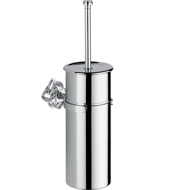 Ёршик для туалета подвесной THG Petale de cristal clair U6A-A02-4720C (хром, прозрачный хрусталь)
