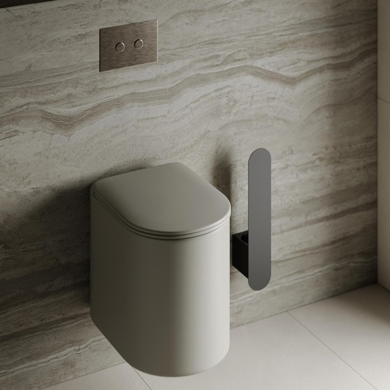 Ёршик для унитаза Tezza Brush Disco (серый)