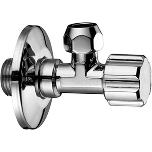 Запорный вентиль, 1/2 с фильтром, регулировкой и выводом диаметр 3/8 F205CR1/2 (хром)