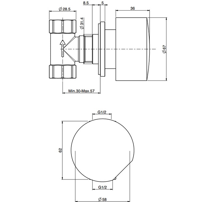 Запорный вентиль Fima Carlo Frattini So F3183/1NS (черный матовый)
