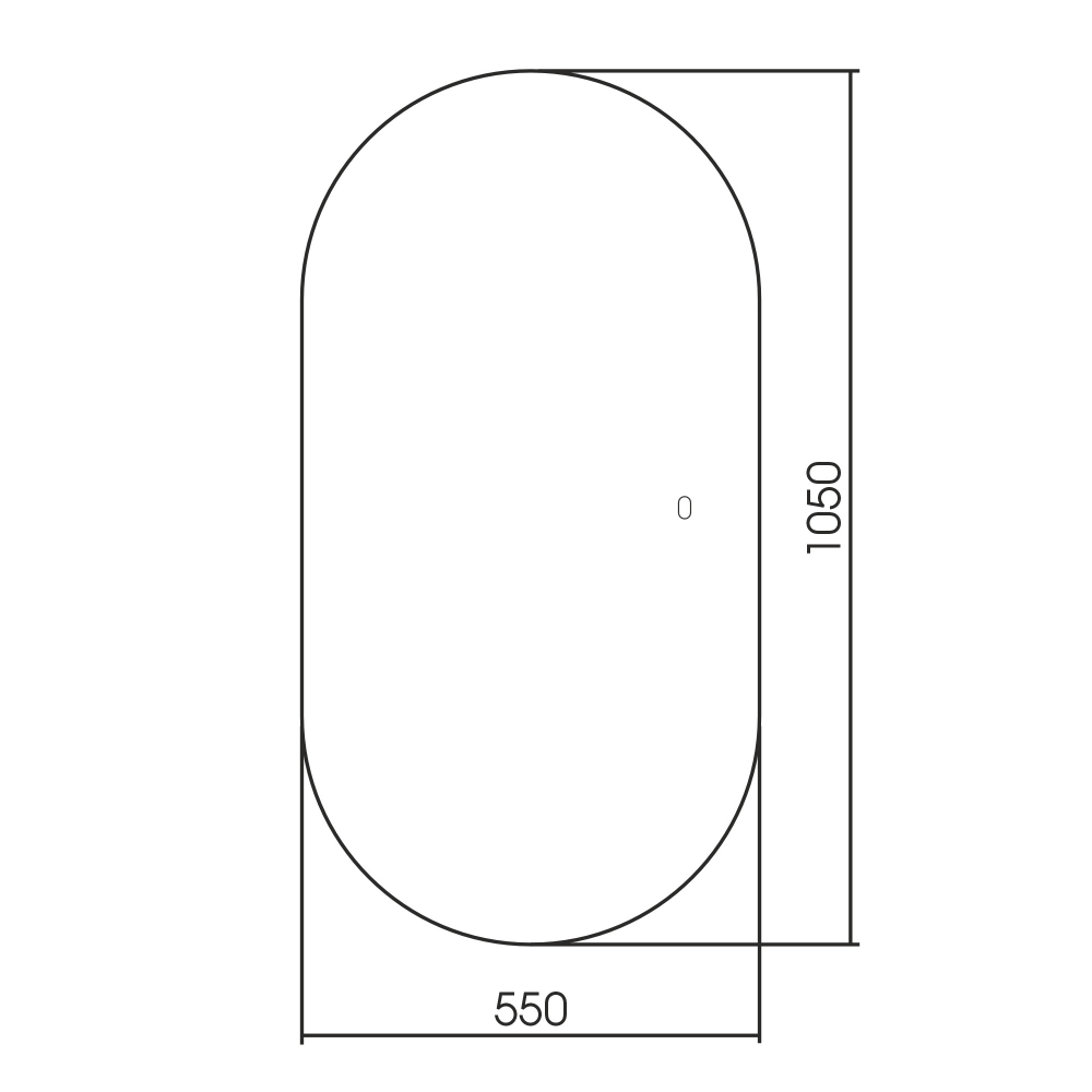 Зеркало для ванной с подсветкой Abber Kontur AG6302S 55х105, сенсорный выключатель, диммер