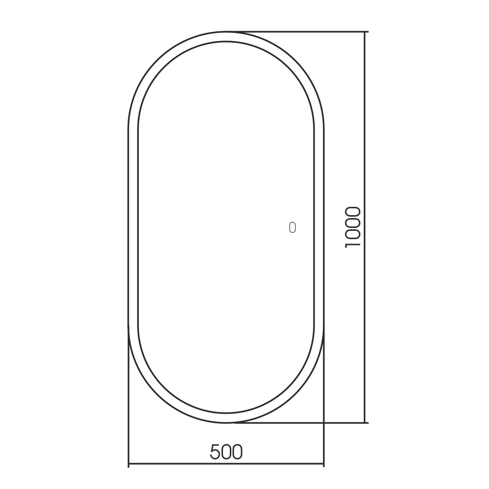 Зеркало для ванной с подсветкой Abber Kontur AG6303S-1.0 50х100, сенсорный выключатель, диммер