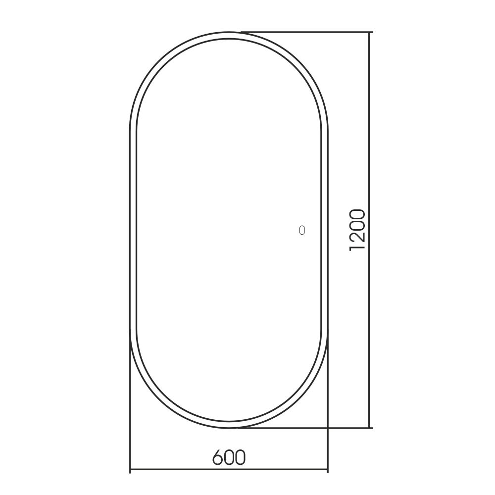 Зеркало для ванной с подсветкой Abber Kontur AG6303SL-1.2 120х60, сенсорный выключатель, диммер