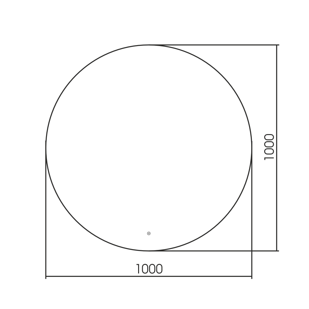 Зеркало для ванной с подсветкой Abber Mond AG6203SL-1.0 100х100, сенсорный выключатель, диммер