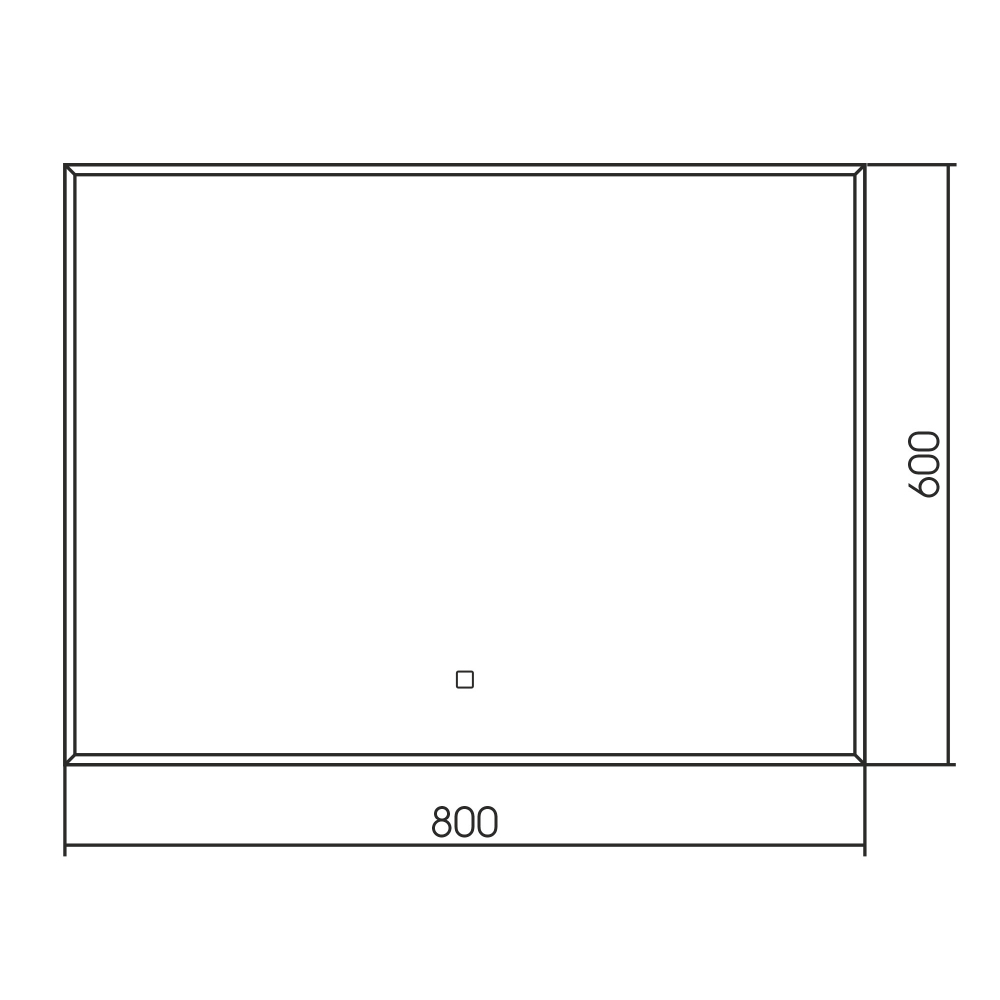 Зеркало для ванной с подсветкой Abber See AG6103SL-0.8 80х60, сенсорный выключатель, диммер