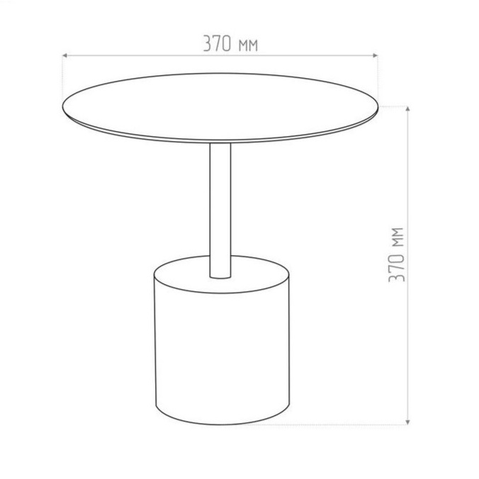 Журнальный столик Tezza Art высота 37 см (античная латунь), диаметр 37