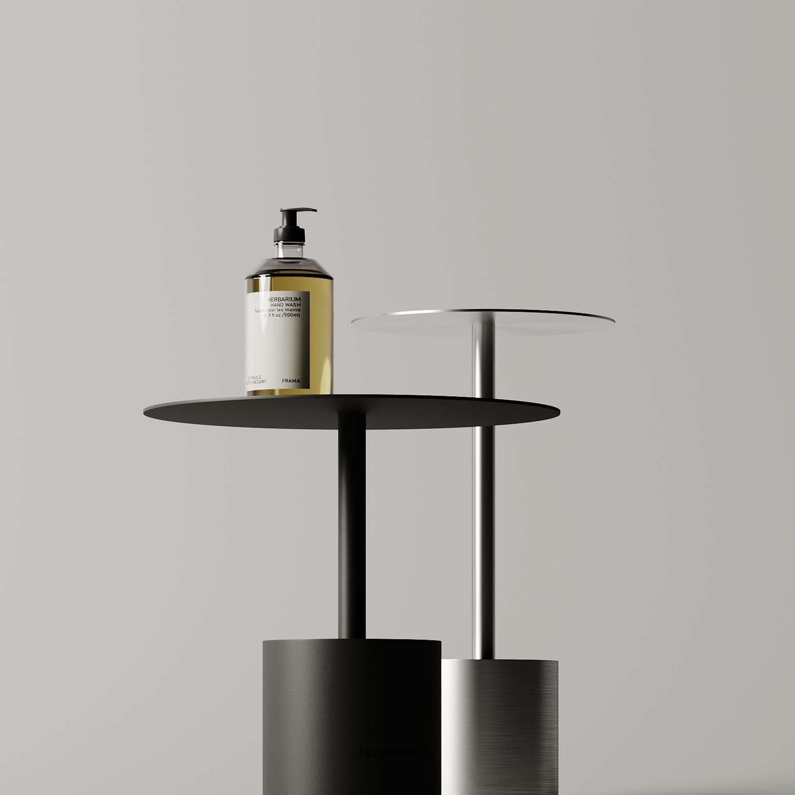 Журнальный столик Tezza Art высота 37 см (черный), диаметр 37