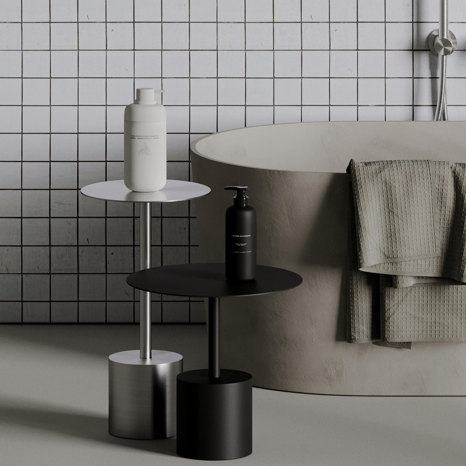 Журнальный столик Tezza Art высота 37 см (черный), диаметр 37