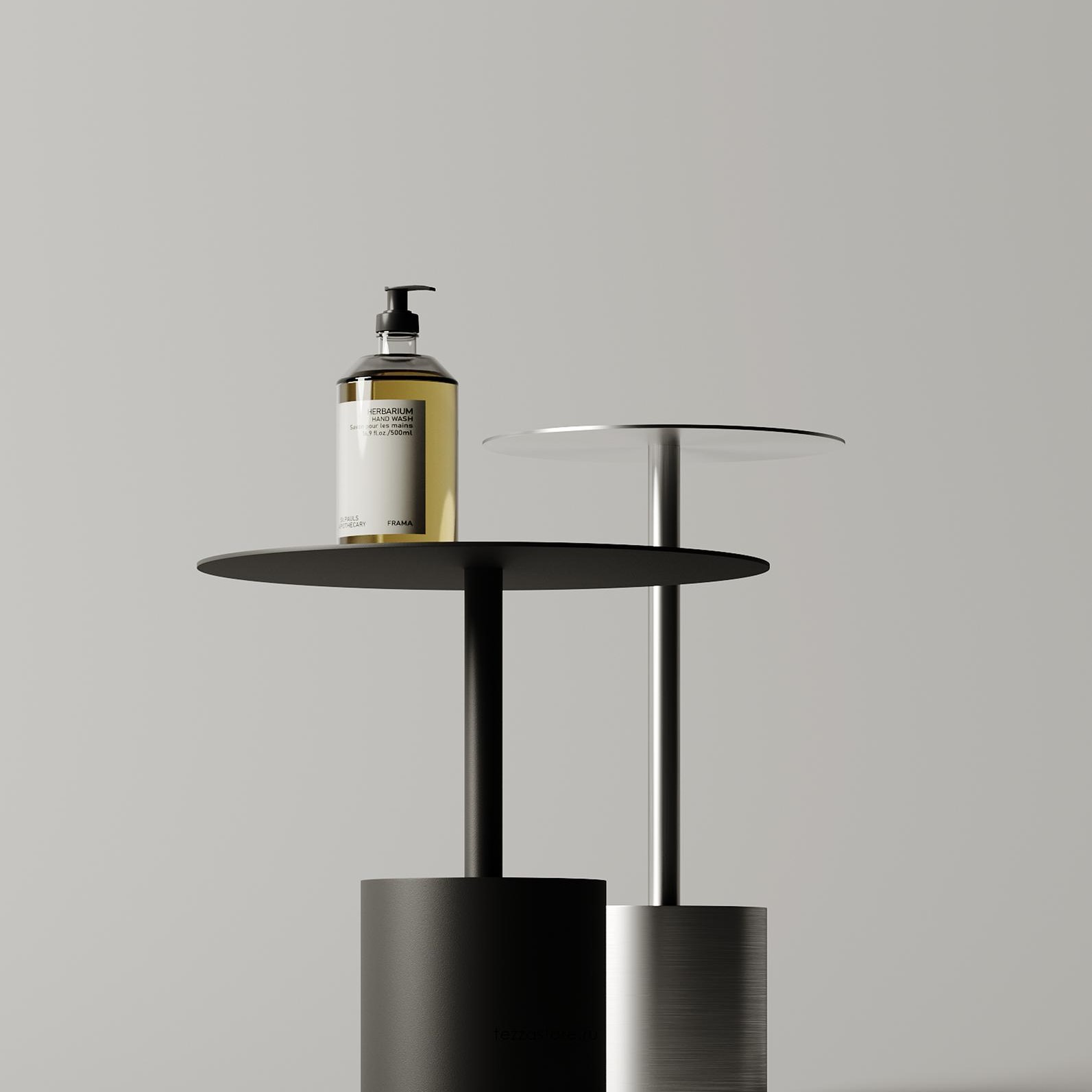 Журнальный столик Tezza Art высота 37 см (сатинированная нерж. сталь), диаметр 37