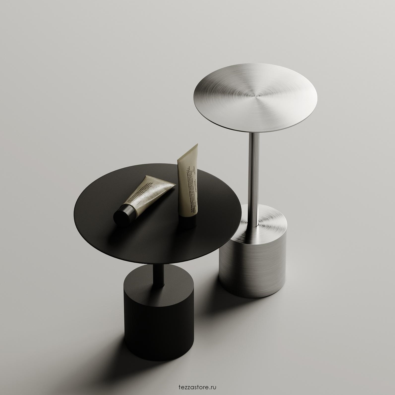 Журнальный столик Tezza Art высота 52 см (серый), диаметр 28