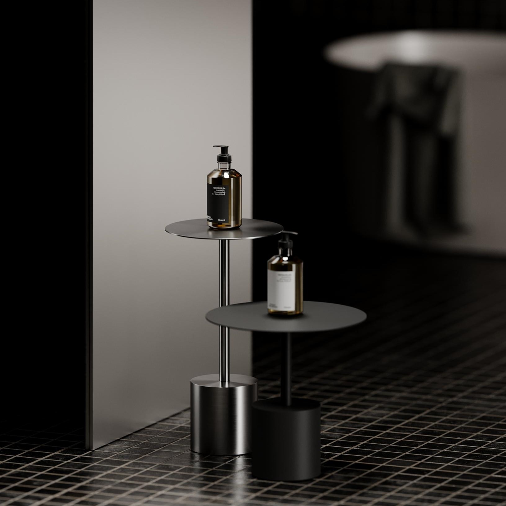 Журнальный столик Tezza Art высота 52 см (сатинированная нерж. сталь), диаметр 28