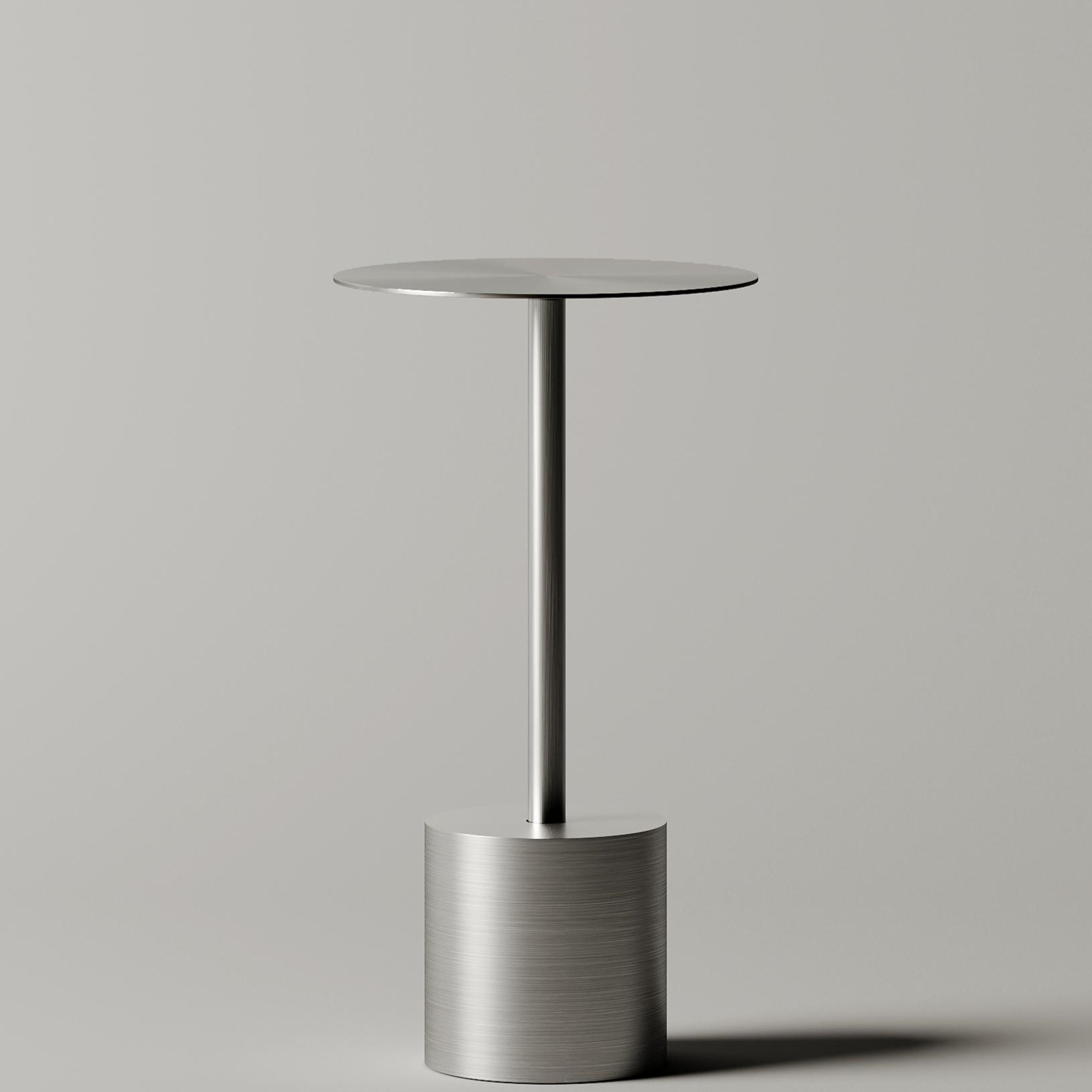 Журнальный столик Tezza Art высота 52 см (сатинированная нерж. сталь), диаметр 37