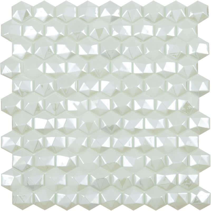 Мозаика Vidrepur Hexagon Diamond 350D White 30.7x31.7