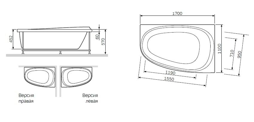 Фронтальная панель AM.PM W80A-170U110W-P