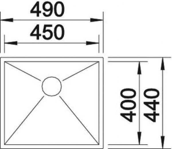Мойка кухонная Blanco Zerox 450-IF 521586 49х44
