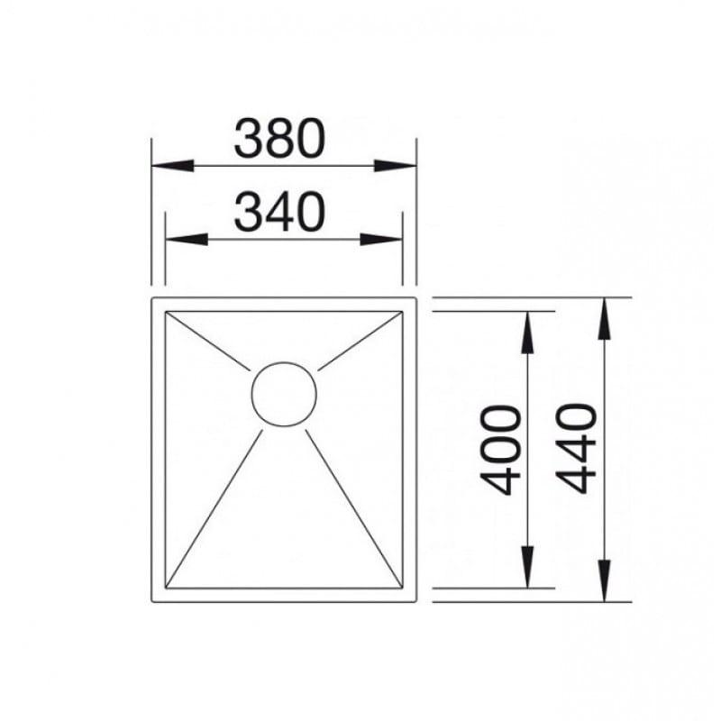 Мойка кухонная Blanco Zerox 400-IF 521584 44х44